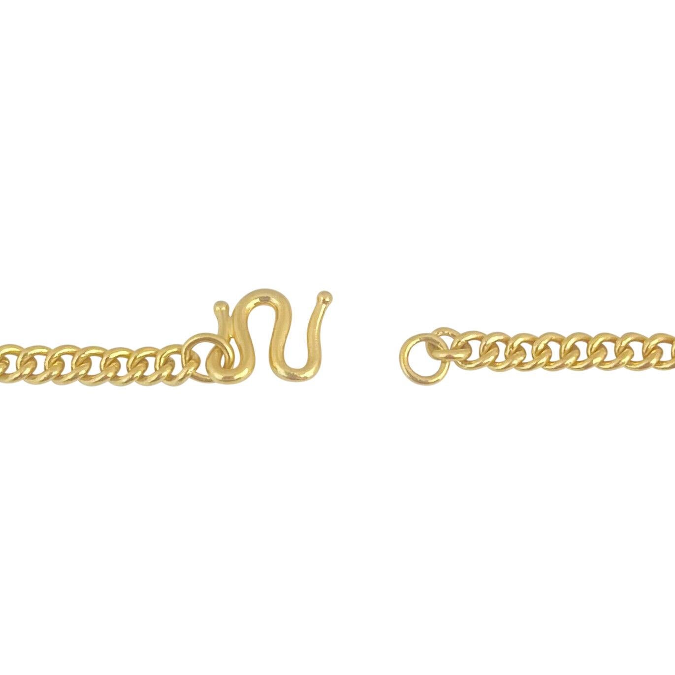 24 Karat reines Gelbgold massive schwere geschwungene Gliederkette Halskette 2