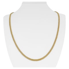 Collana a catena pesante in oro giallo puro 24 carati A Link