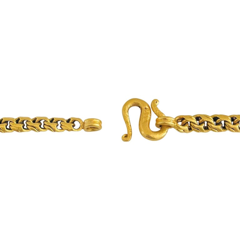 24 Karat Pure Yellow Gold Solid Heavy Double Circle Link Chain Necklace ...