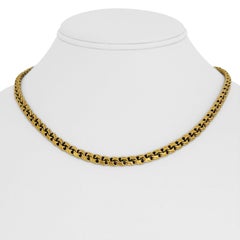 24 Karat Pure Yellow Gold Solid Heavy Double Circle Link Chain Necklace