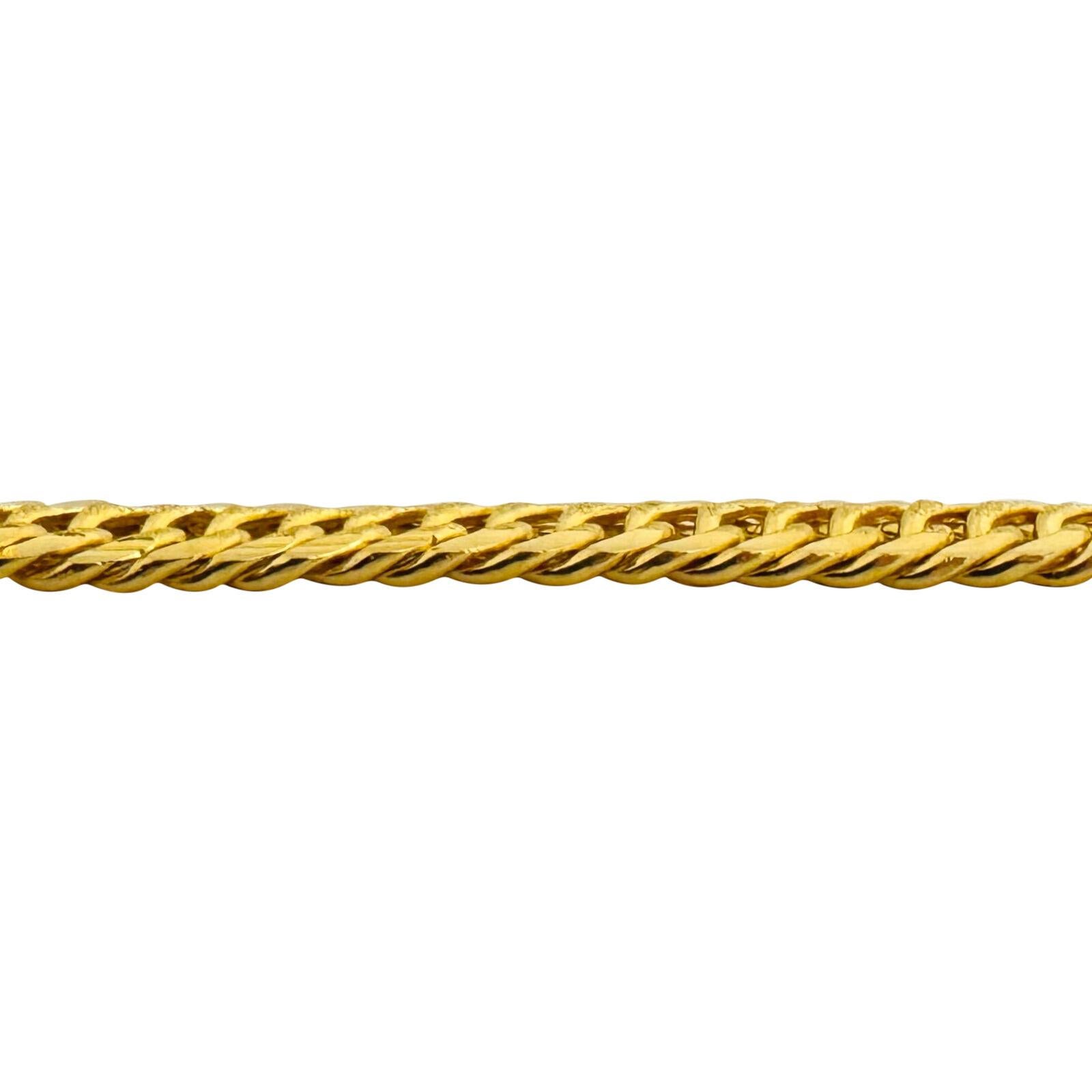 24 Karat reines Gelbgold massive schwere Fancy Curb Gliederkette Halskette  für Damen oder Herren