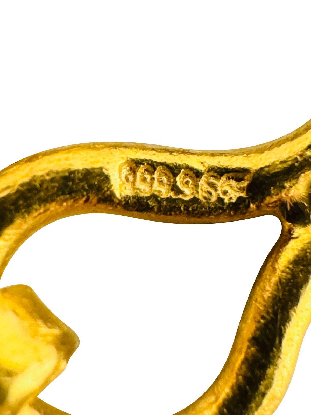 24 Karat reines Gelbgold massive schwere Fancy Curb Gliederkette Halskette  3