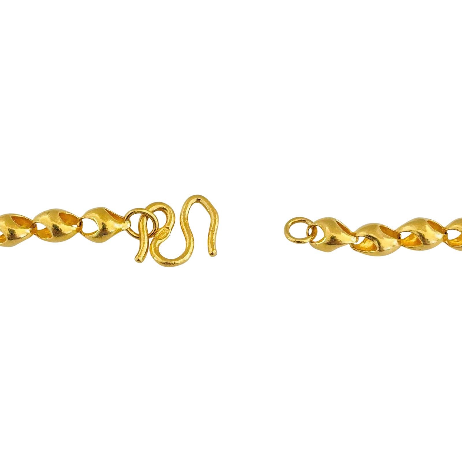 Women's or Men's 24 Karat Pure Yellow Gold Solid Heavy Fancy Link Chain Necklace