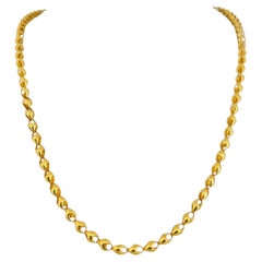 24 Karat Pure Yellow Gold Solid Heavy Fancy Link Chain Necklace