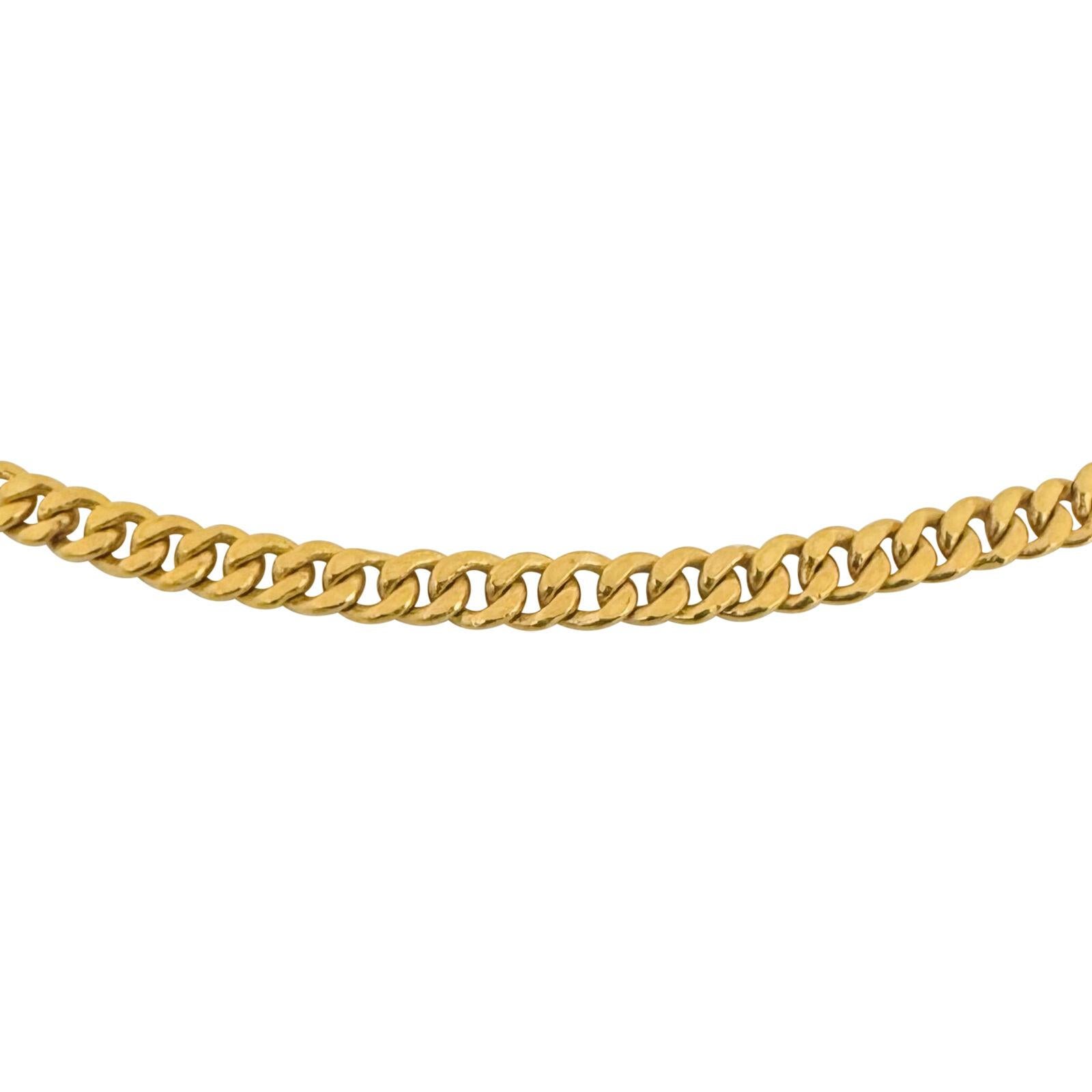 24 Karat reines Gelbgold massive schwere Damen-Gliederkette Halskette im Zustand „Gut“ in Guilford, CT