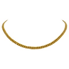 24 Karat reines Gelbgold massive schwere Damen-Gliederkette Halskette 