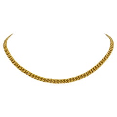 24 Karat reines Gelbgold massive schwere Damen-Gliederkette Halskette