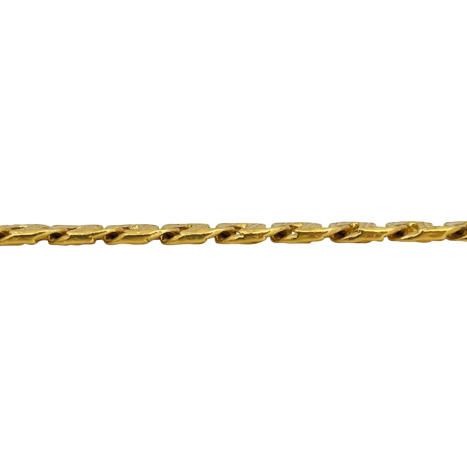 24 Karat reines Gelbgold Massives schweres Mariner Gucci Gliederarmband im Zustand „Gut“ in Guilford, CT