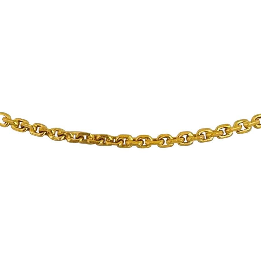 24 Karat reines Gelbgold, massive, schwere, quadratische Kabel-Gliederkette im Zustand „Gut“ in Guilford, CT