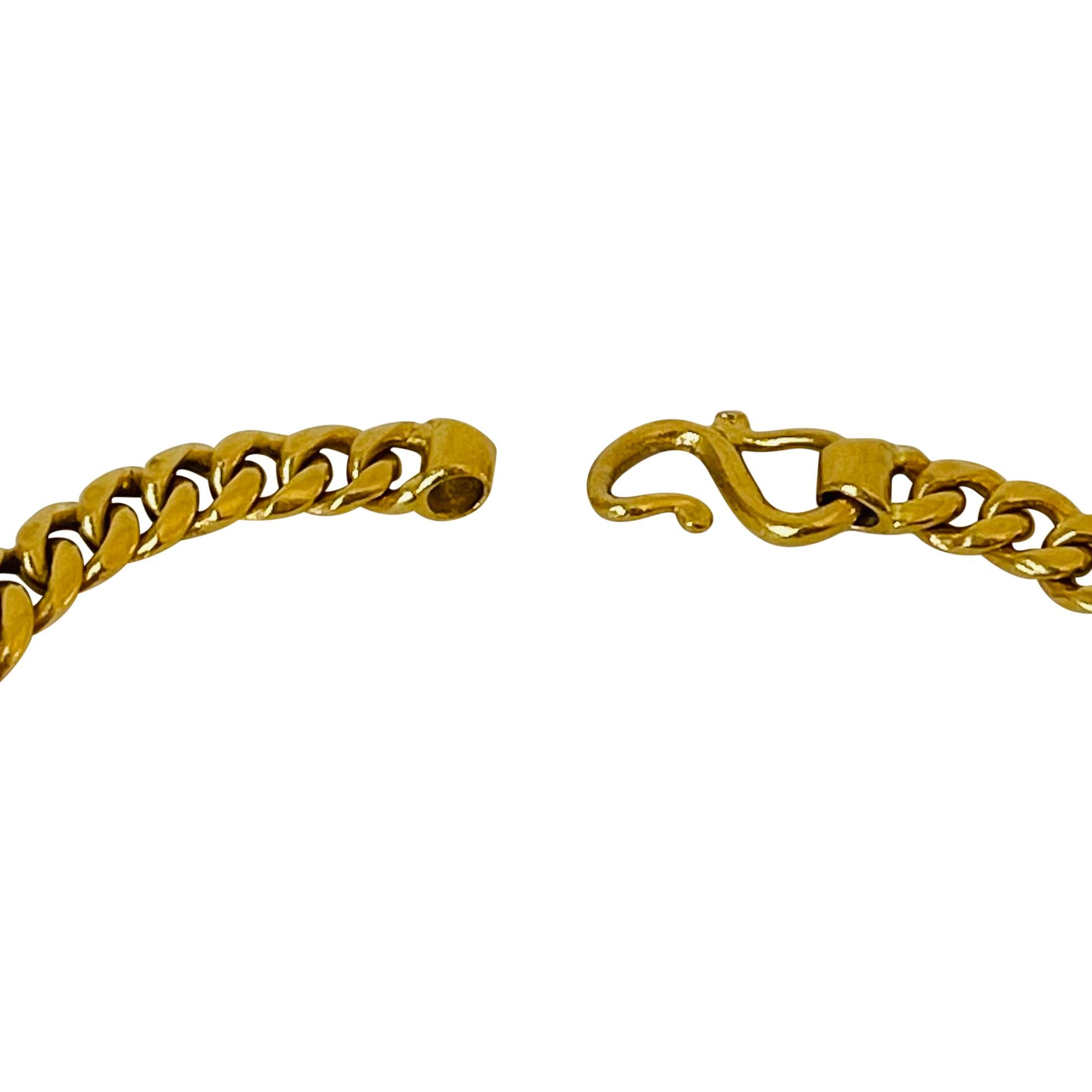 24 Karat Pure Yellow Gold Solid Ladies Curb Link Bracelet 1