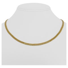 24 Karat Pure Yellow Gold Solid Ladies Curb Link Chain Necklace