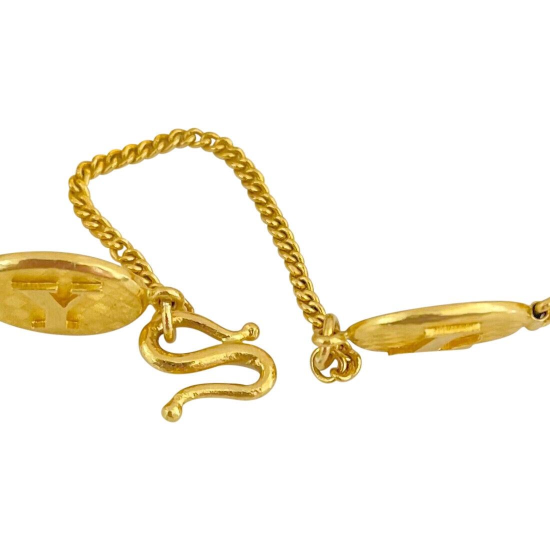 24 Karat Pure Yellow Gold Solid Ladies Lucky Link Bracelet In Good Condition In Guilford, CT