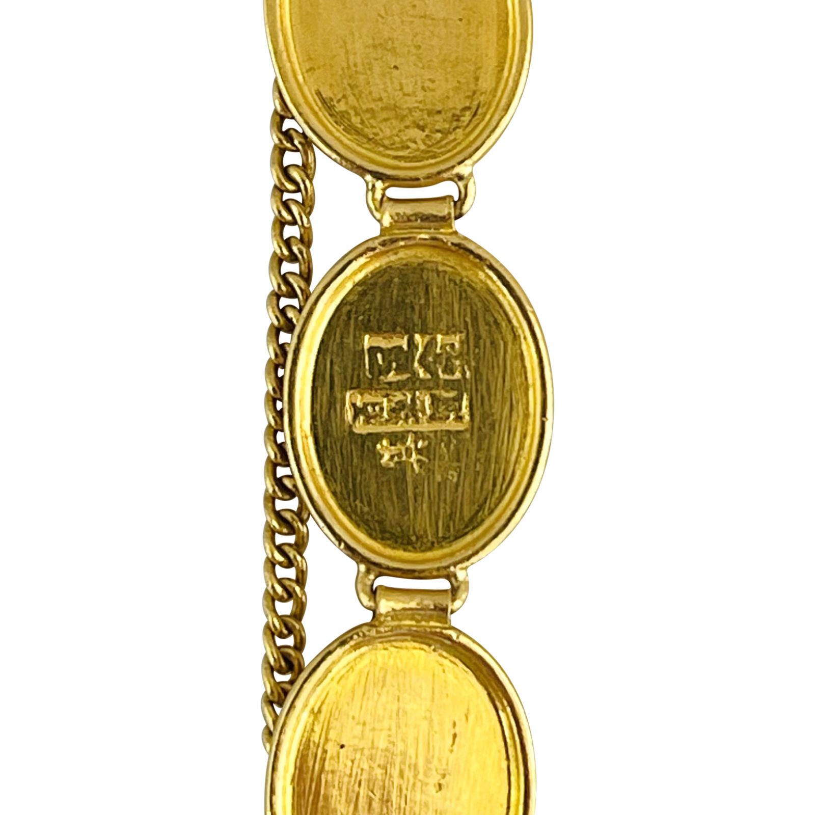 24 Karat Pure Yellow Gold Solid Ladies Lucky Link Bracelet 1