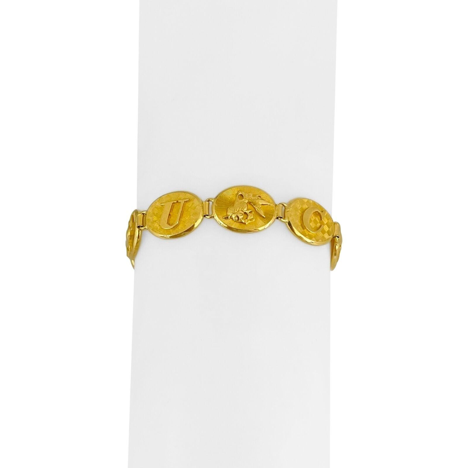 24 Karat Pure Yellow Gold Solid Ladies Lucky Link Bracelet 2