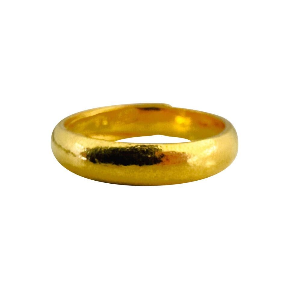 Bague en or jaune pur 24 carats, massif et poli, avec anneau enroulé Bon état - En vente à Guilford, CT