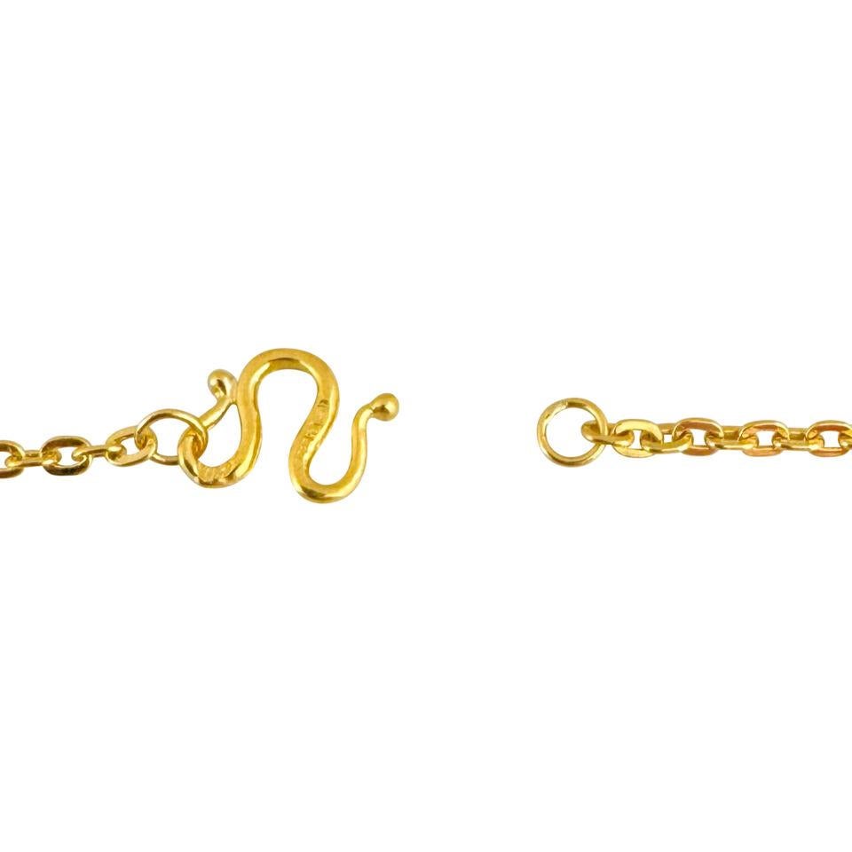 24 Karat reines Gelbgold massive dünne Kabel-Gliederkette Halskette  im Angebot 1