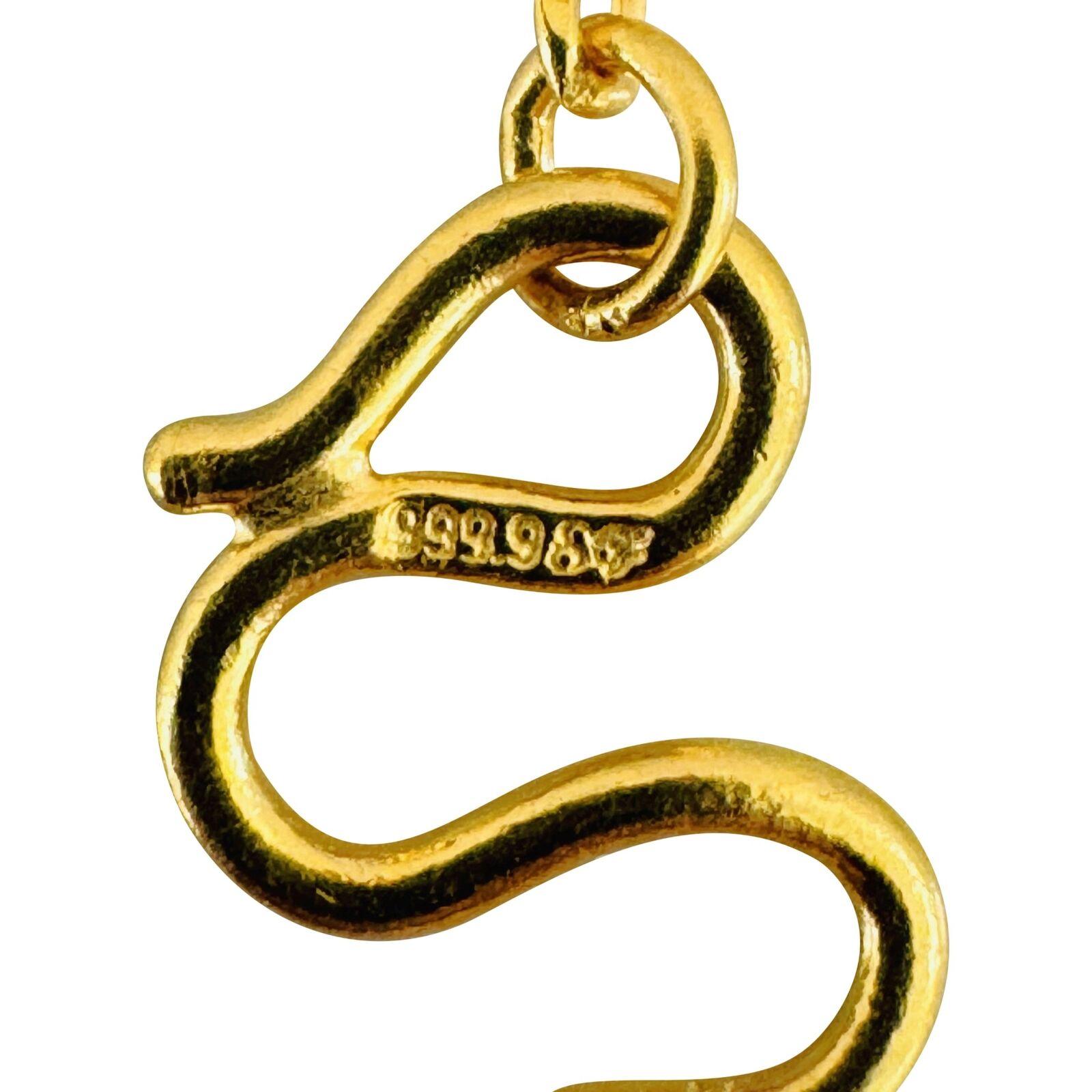 Women's or Men's 24 Karat Pure Yellow Gold Solid Thin Cable Link Chain Necklace