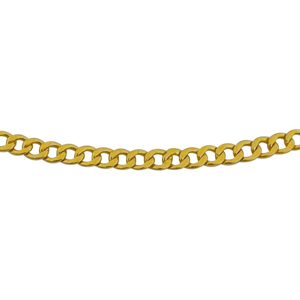 Gliederkette aus 24 Karat reinem Gelbgold mit massiver dünner Kugel im Zustand „Gut“ in Guilford, CT