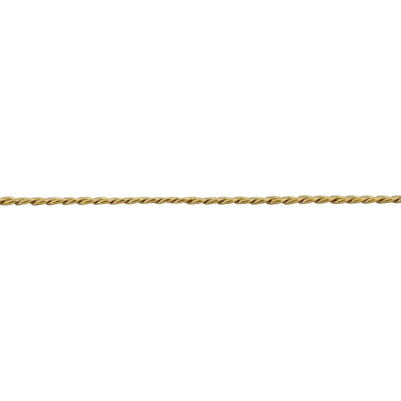 Gliederkette aus 24 Karat reinem Gelbgold mit massiver dünner Kugel für Damen oder Herren