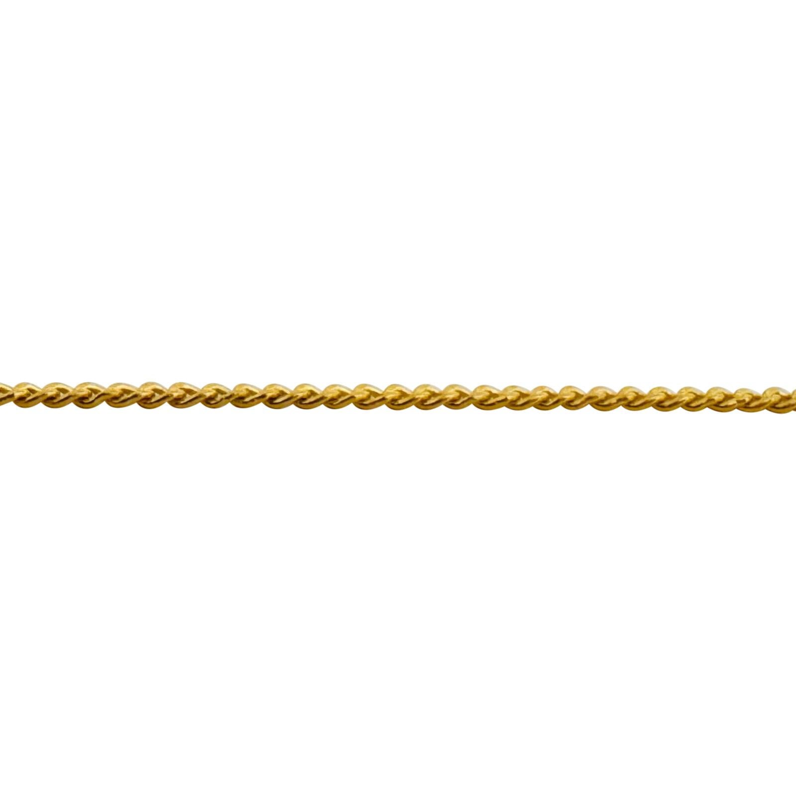 Women's or Men's 24 Karat Pure Yellow Gold Solid Thin Curb Link Chain Necklace  For Sale