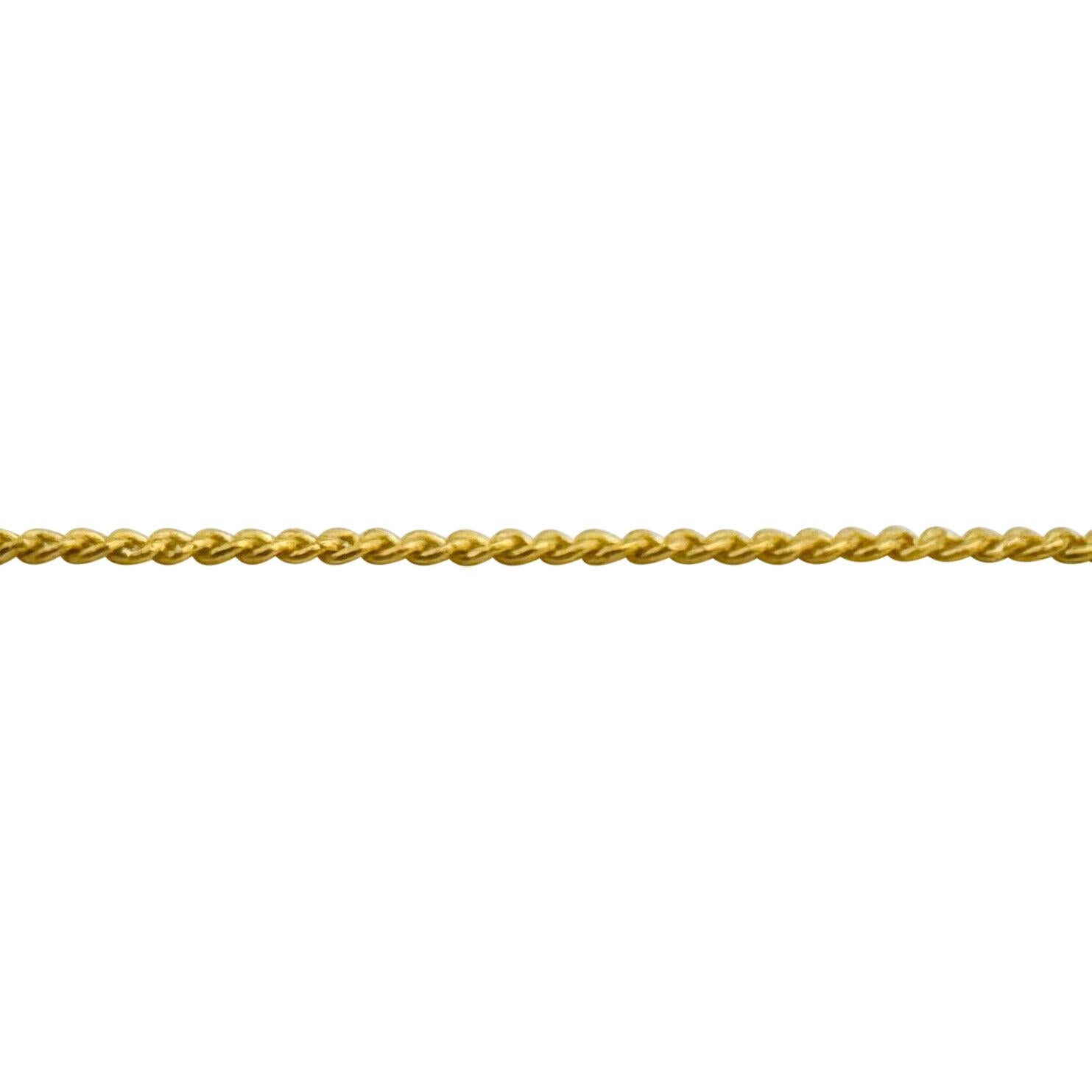 Women's or Men's 24 Karat Pure Yellow Gold Solid Thin Curb Link Chain Necklace 