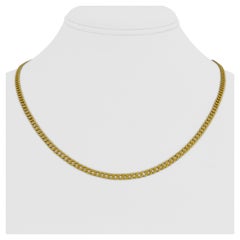 Gliederkette aus 24 Karat reinem Gelbgold mit massiver dünner Kugel