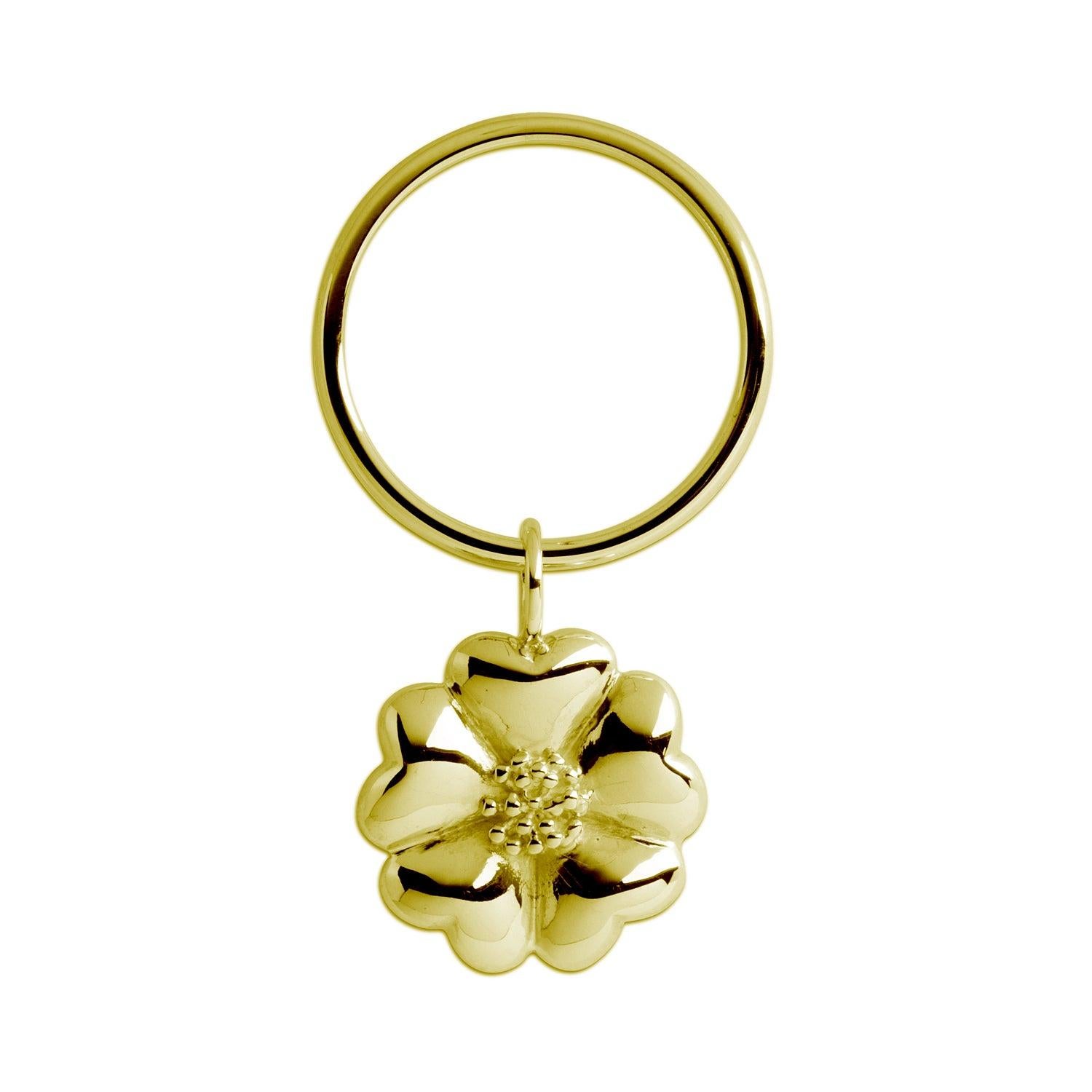 For Sale:  24 Karat Rose Gold Vermeil Large Blossom Dangle Ring 3