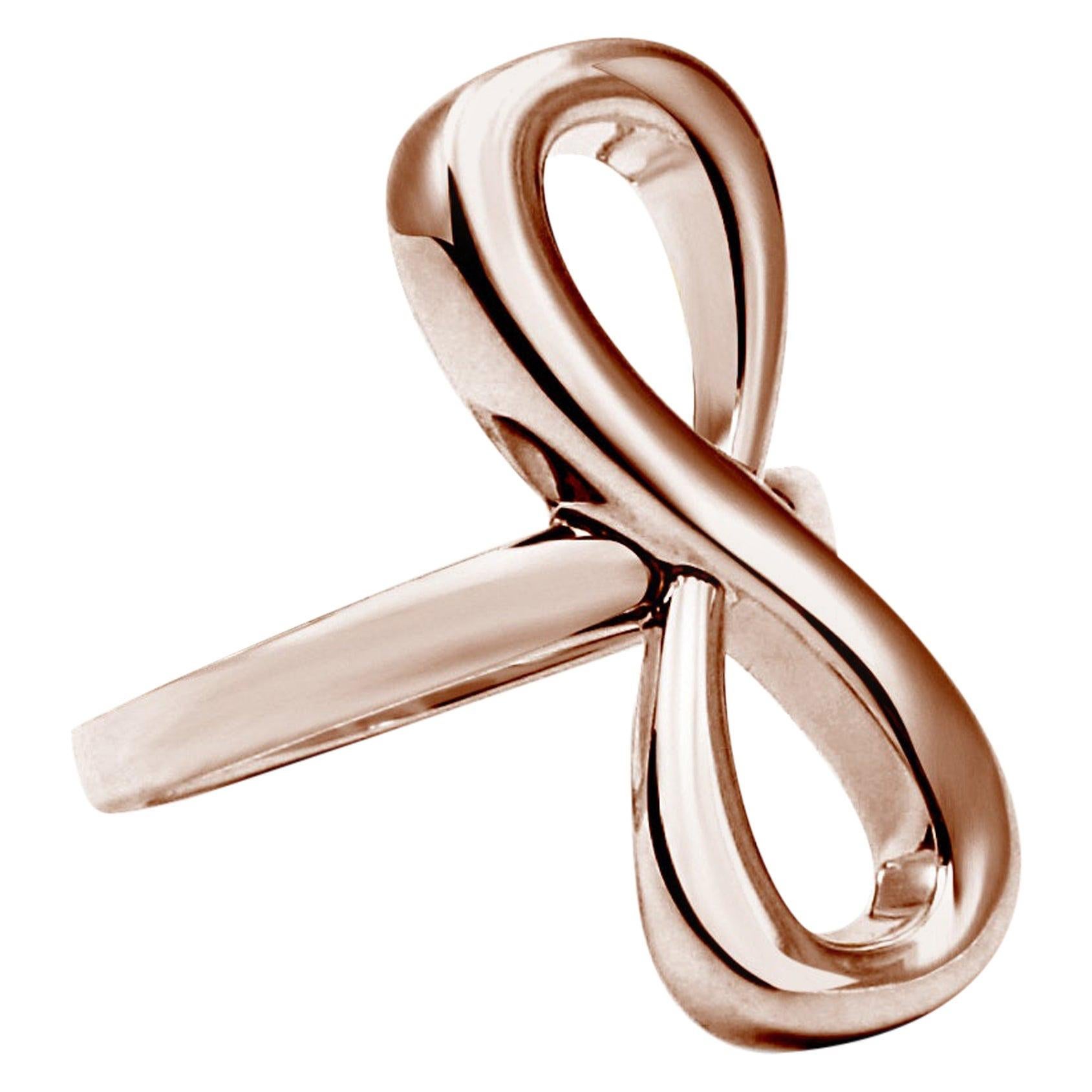 For Sale:  24 Karat Rose Gold Vermeil Large Infinity Ring