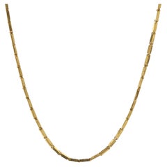 24 Karat Yellow Gold Baht Chain Necklace
