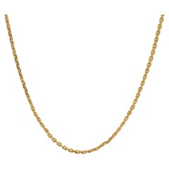 24 Karat Yellow Gold Rolo Chain Necklace
