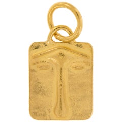 24 Karat Yellow Gold "Ancient Persian" Lion Face Charm