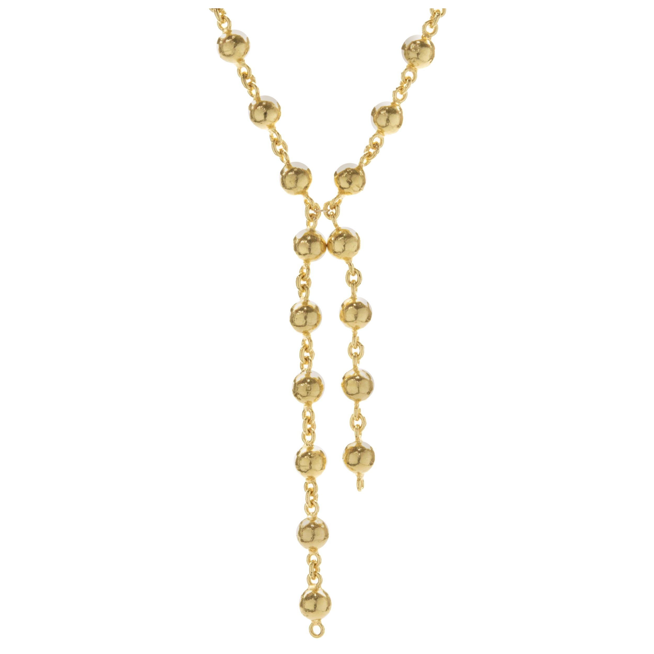 Collana A Link con sfere in oro giallo 24 carati