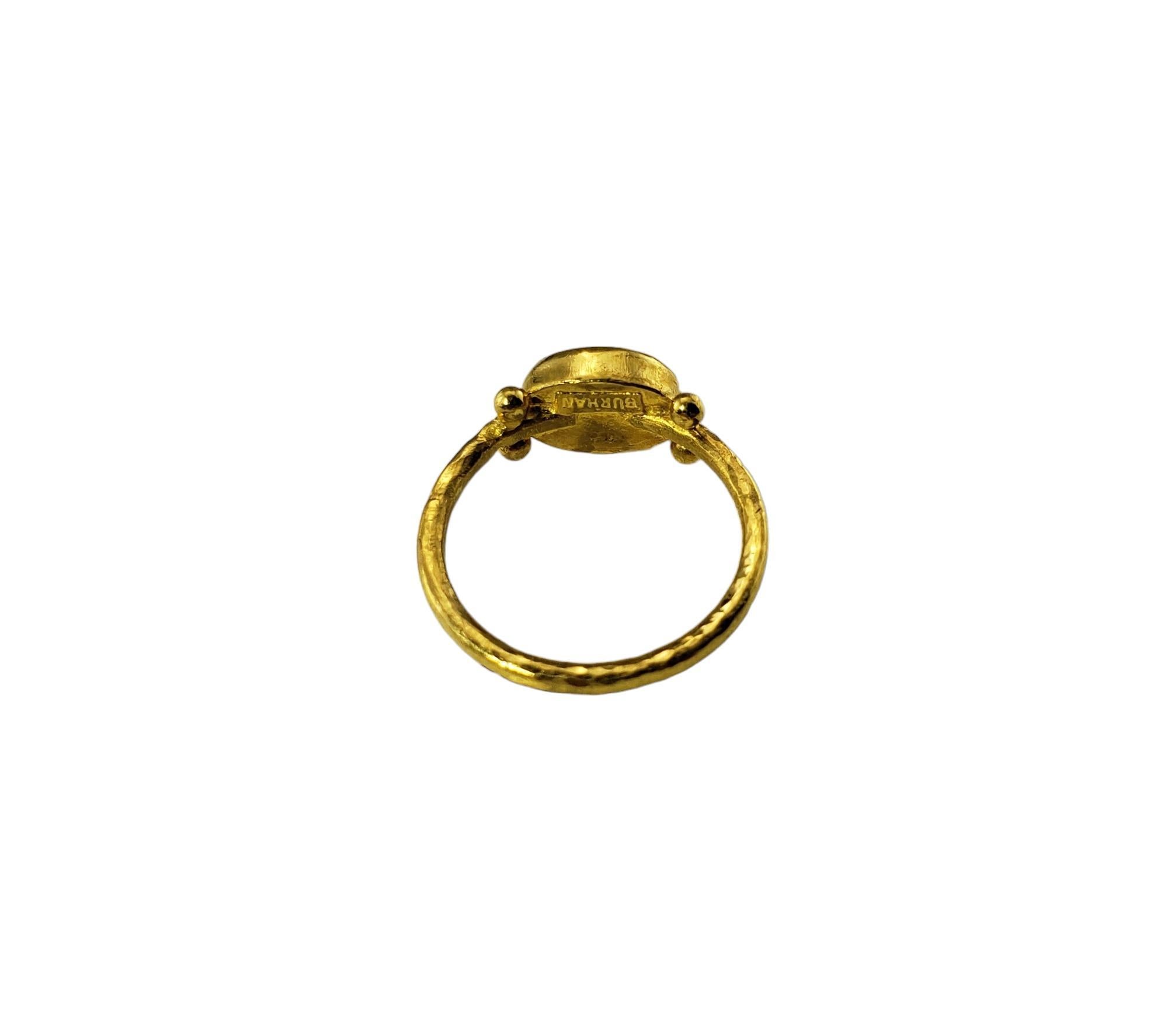 Women's 24 Karat Yellow Gold Black Opal Ring Size 7 #15907