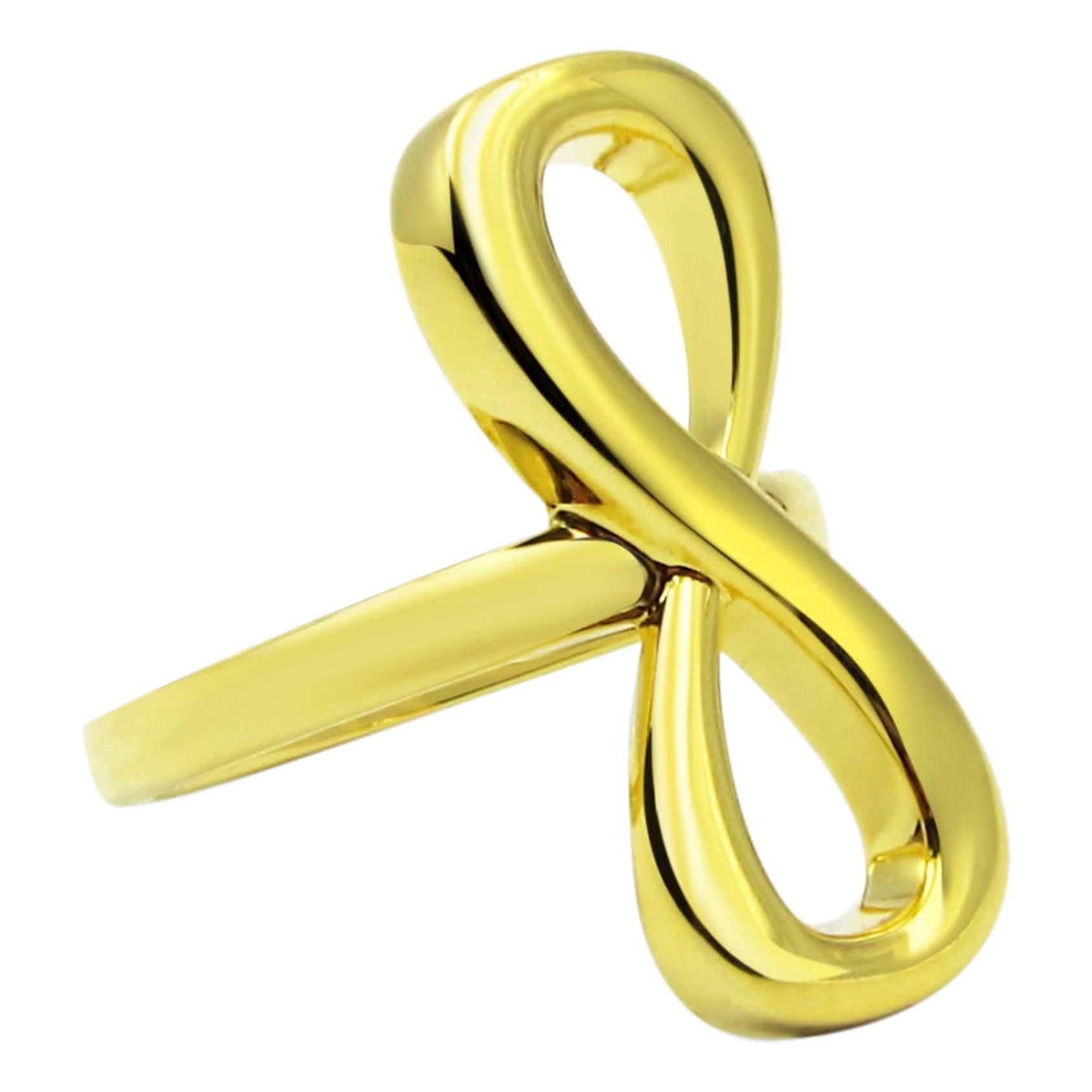 For Sale:  24 Karat Yellow Gold Vermeil Large Infinity Ring