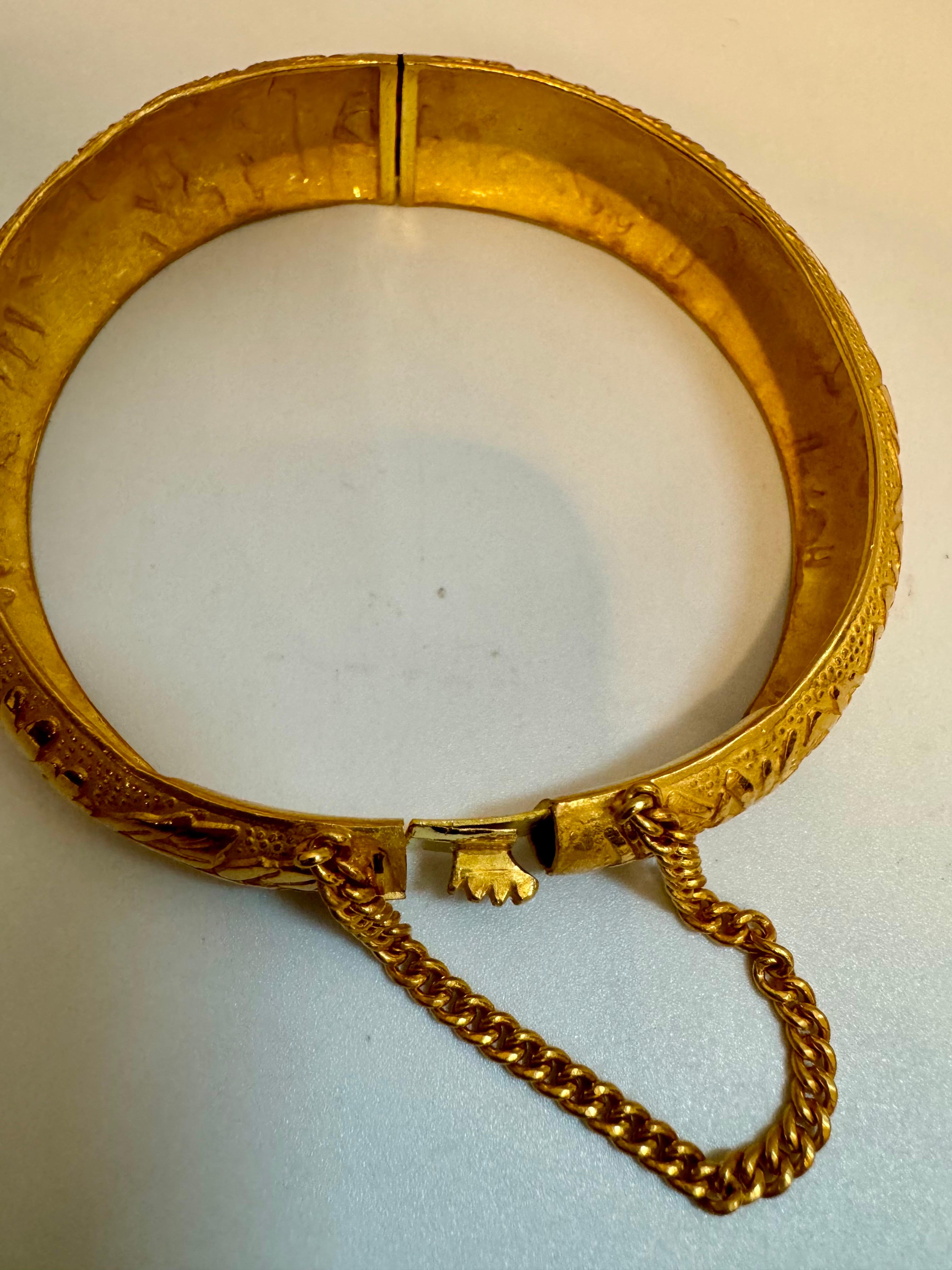24 Karat Yellow Pure Gold 75.1 Gm Large Bangle Bracelet, 2.4 OZ of Gold 6
