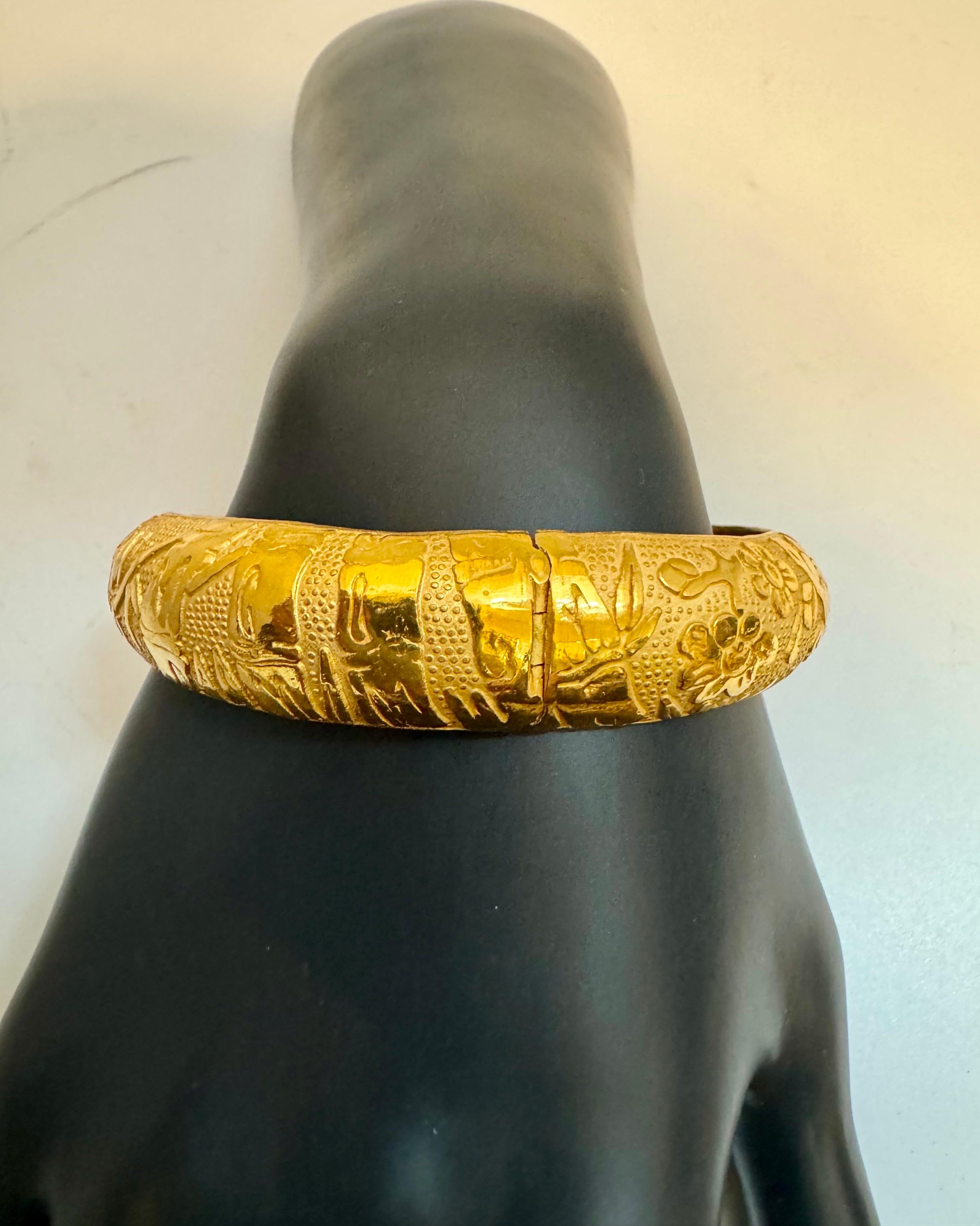 24 Karat Yellow Pure Gold 75.1 Gm Large Bangle Bracelet, 2.4 OZ of Gold 8