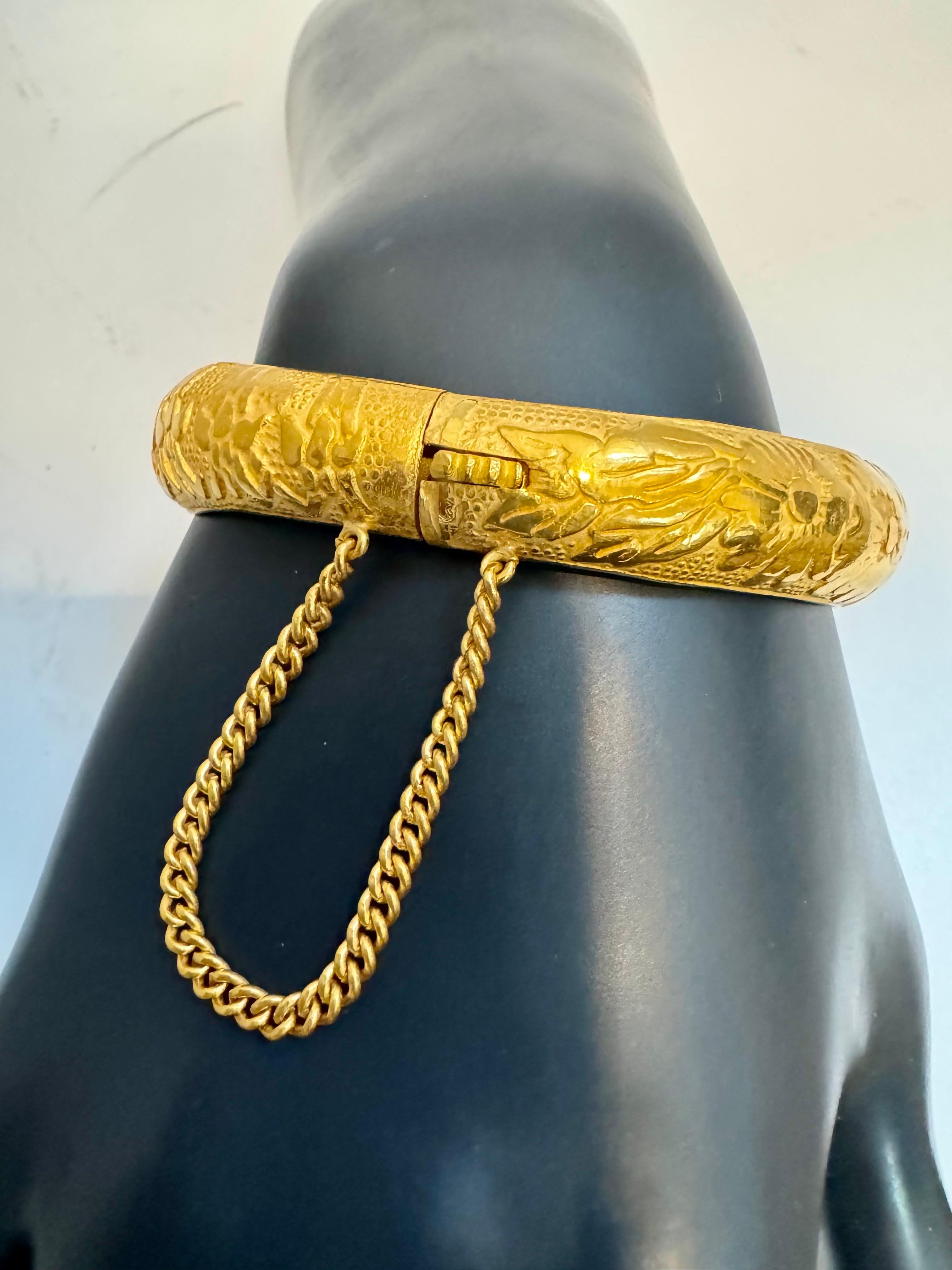 24 Karat Yellow Pure Gold 75.1 Gm Large Bangle Bracelet, 2.4 OZ of Gold 9