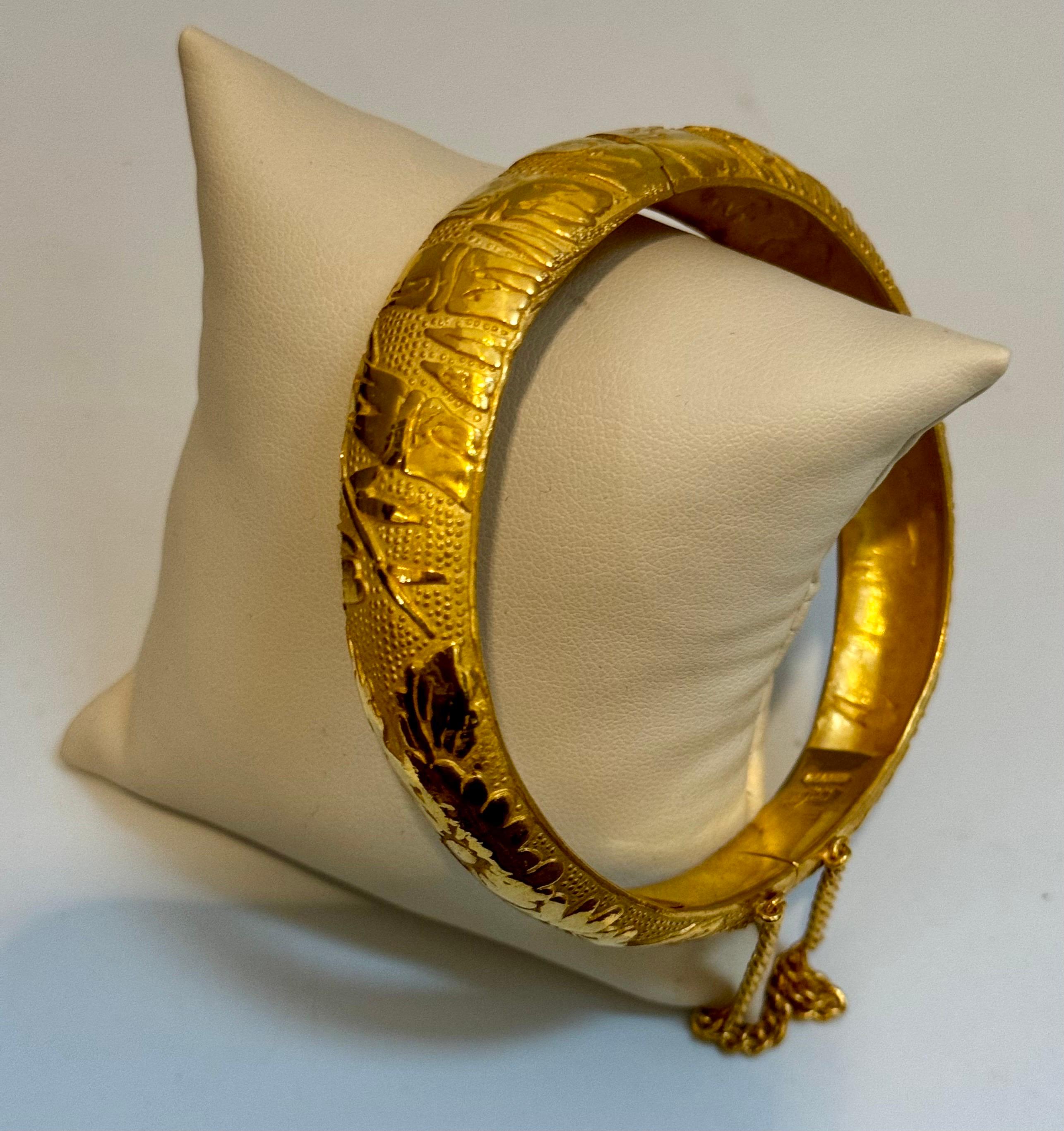 24 Karat Yellow Pure Gold 75.1 Gm Large Bangle Bracelet, 2.4 OZ of Gold 3