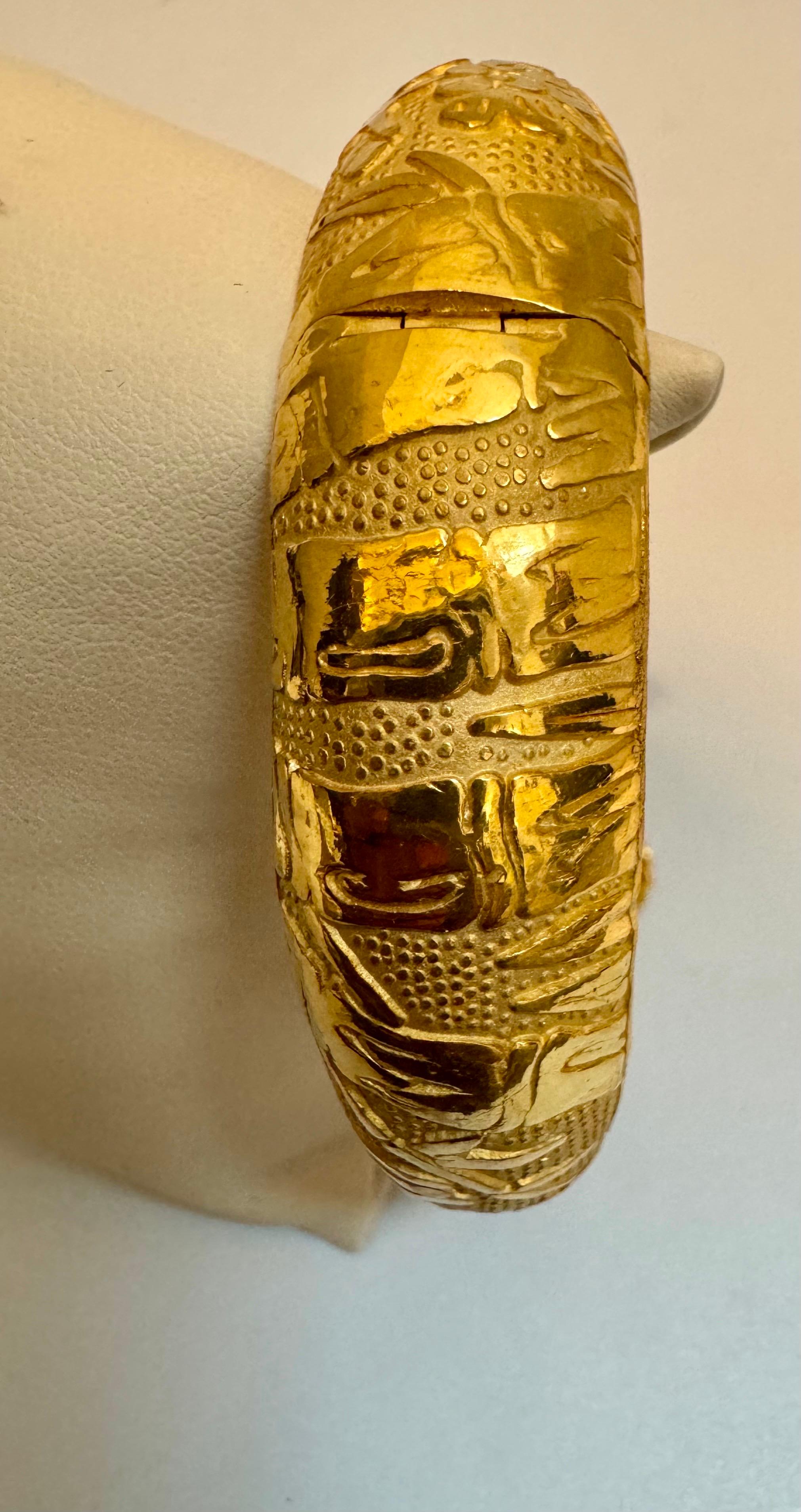 24 Karat Yellow Pure Gold 75.1 Gm Large Bangle Bracelet, 2.4 OZ of Gold 5