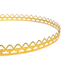 24 Kt Gold Hearts Halo Crown