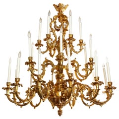 Lampadario a 24 luci in bronzo