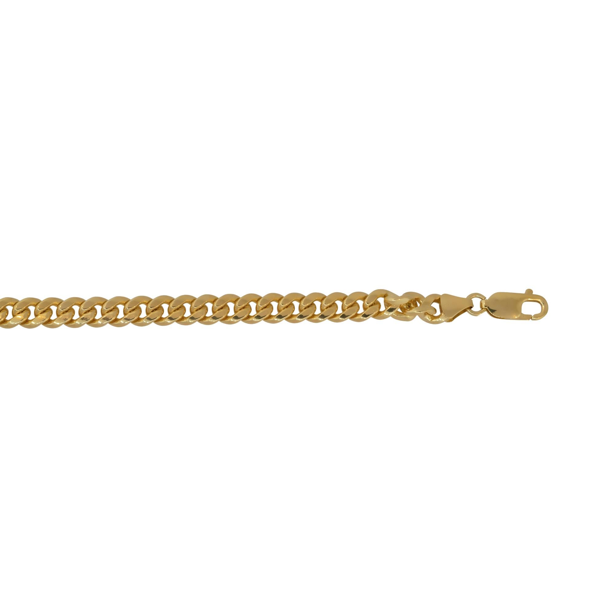 Men's Miami Cuban Link Chain 14 Karat in Stock For Sale 3