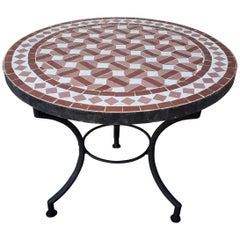 Moroccan Mosaic Table, Tri Color