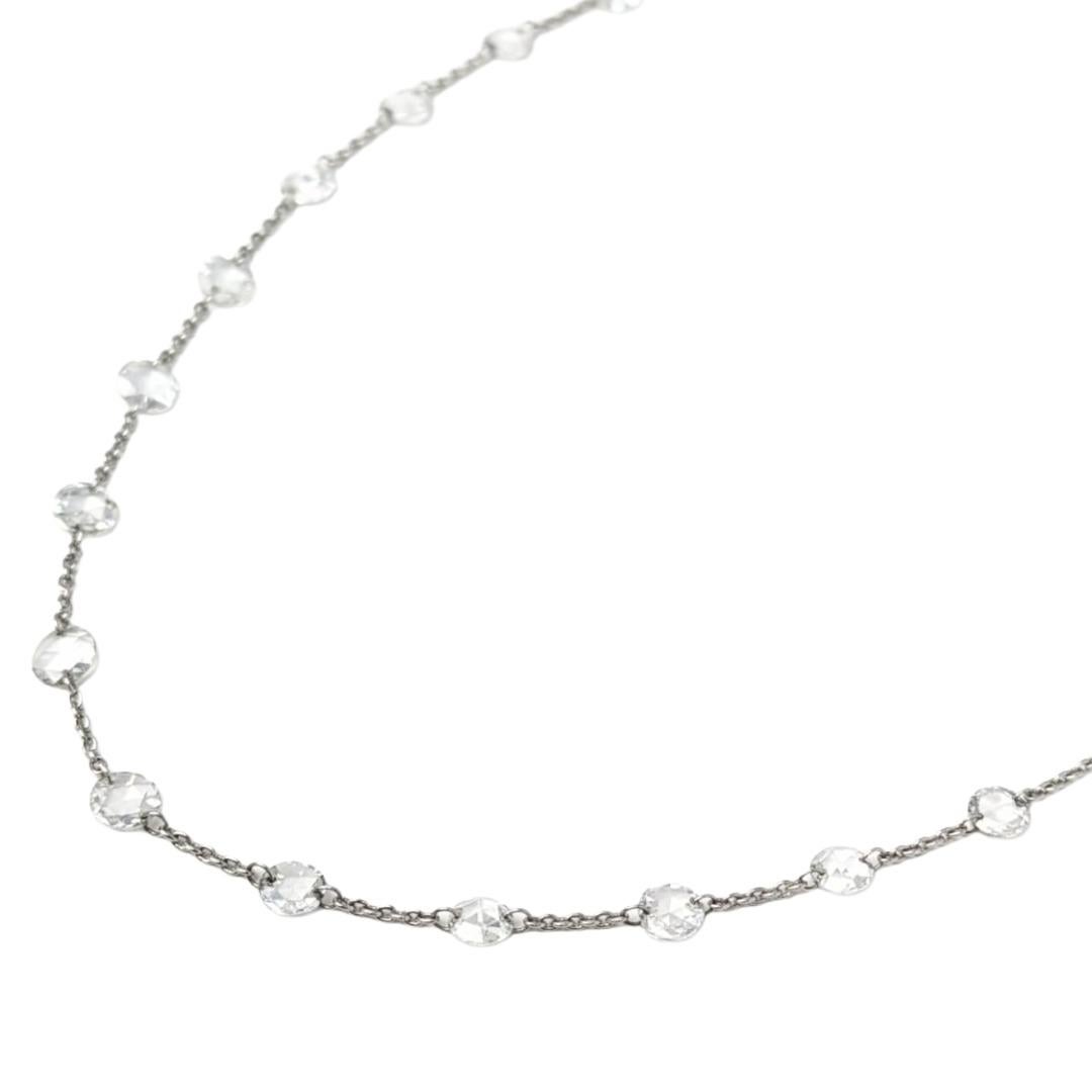Femenino o masculino Collar de Diamantes Blancos Naturales de 24