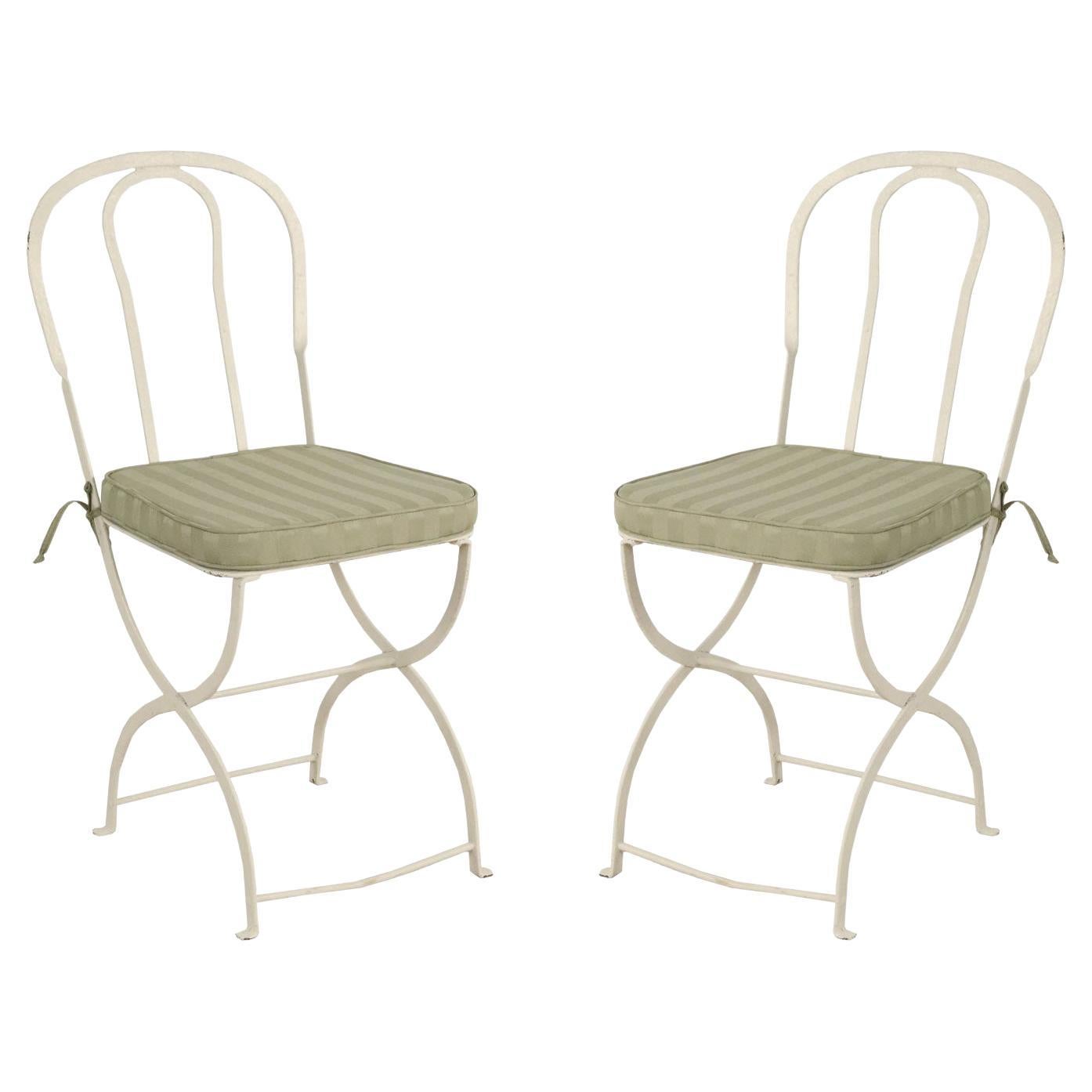 24 Outdoor Continental Iron Hoop Side Chairs