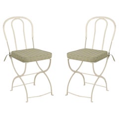 24 Outdoor Continental Iron Hoop Side Chairs
