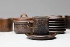 24-Piece Arabia Ruska Set – 1970s Finnish Earth & Fire