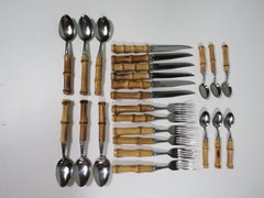 24-piece bamboo flatware/cutlery, Italy 1960-1970