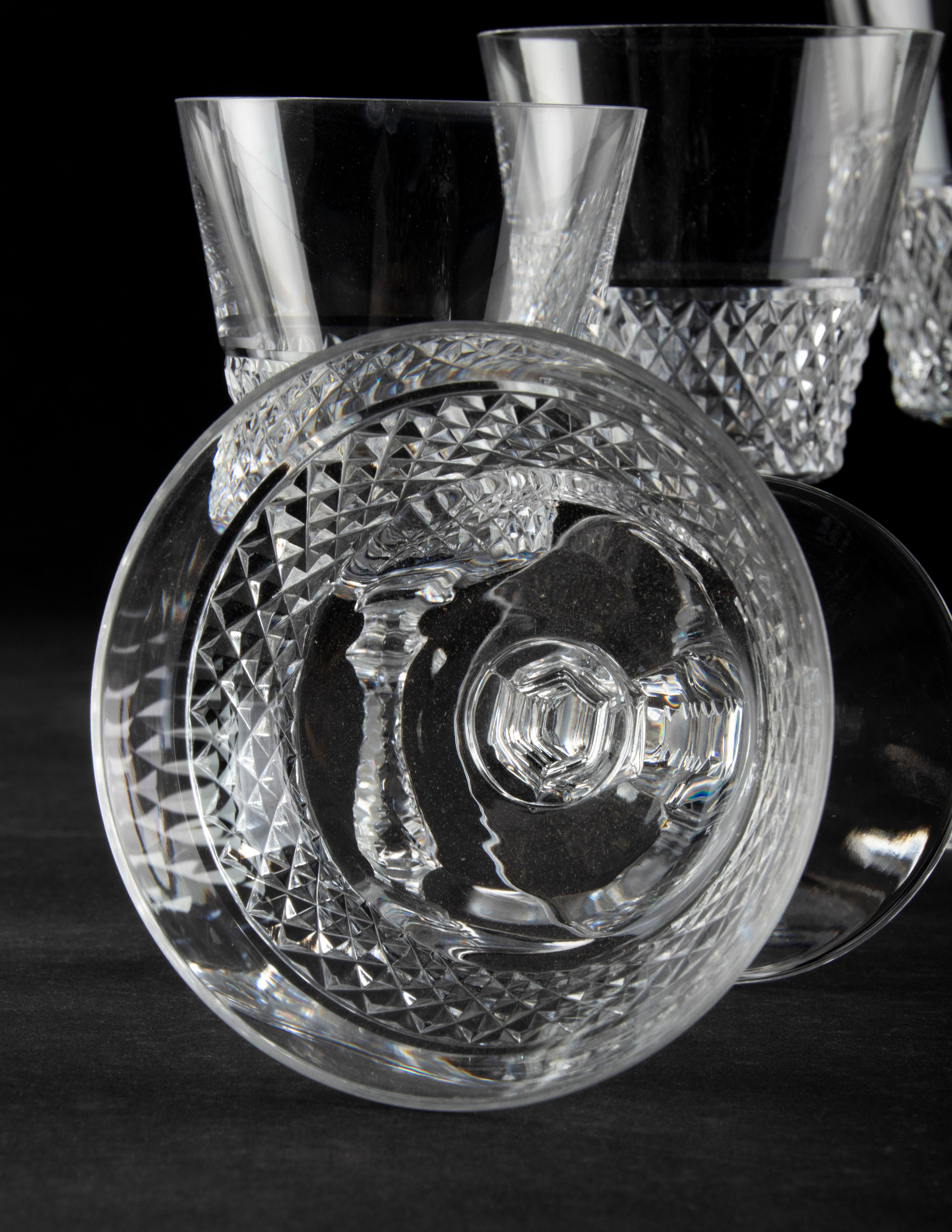 24-Piece Crystal Set of Glasses by Val Saint Lambert model Heidelberg 6