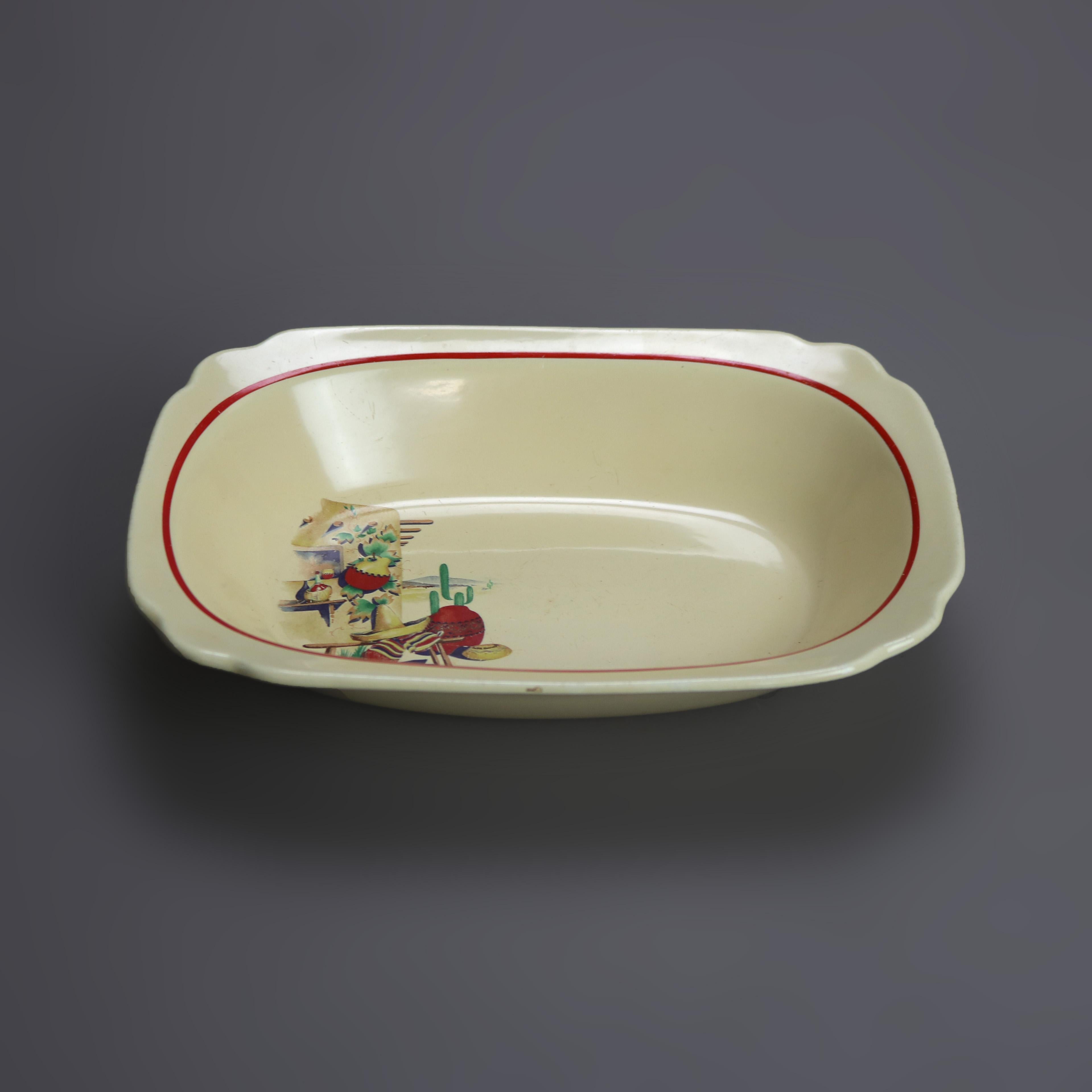 24 Piece Homer Laughlin Riviera Hacienda Porcelain Hacienda Dinner Set 20thC For Sale 2